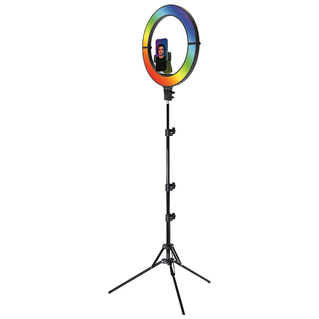 Green Lion 18" Foldable Ring Light - Black