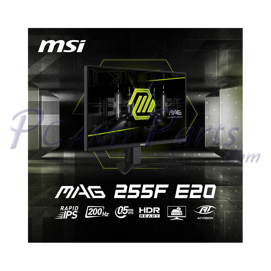 MSI MAG 255F E20 24.5 inch FHD Gaming Monitor - side view