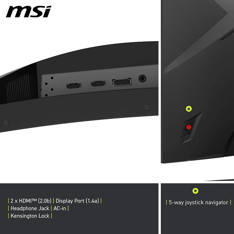 MSI MAG 321CQF E18 32 inch WQHD Curved Gaming Monitor - back