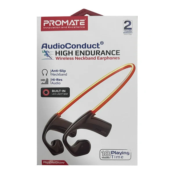 Promate RippleGlow AudioConduct - Wireless Neckband Earphones