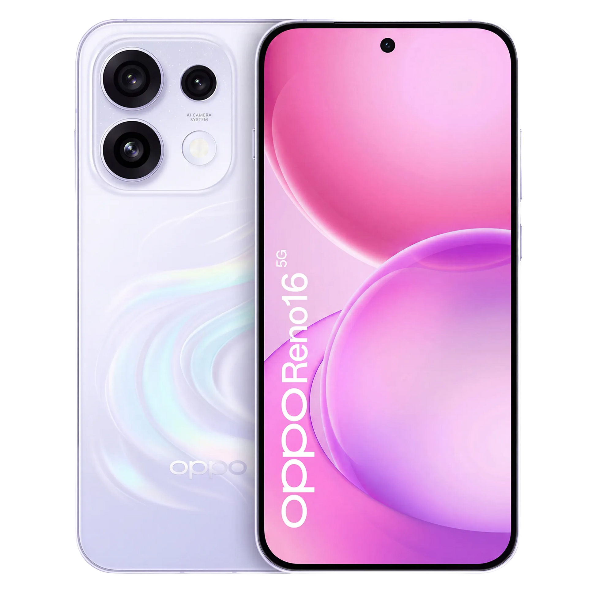 OPPO Reno16 - Dream Purple front and back