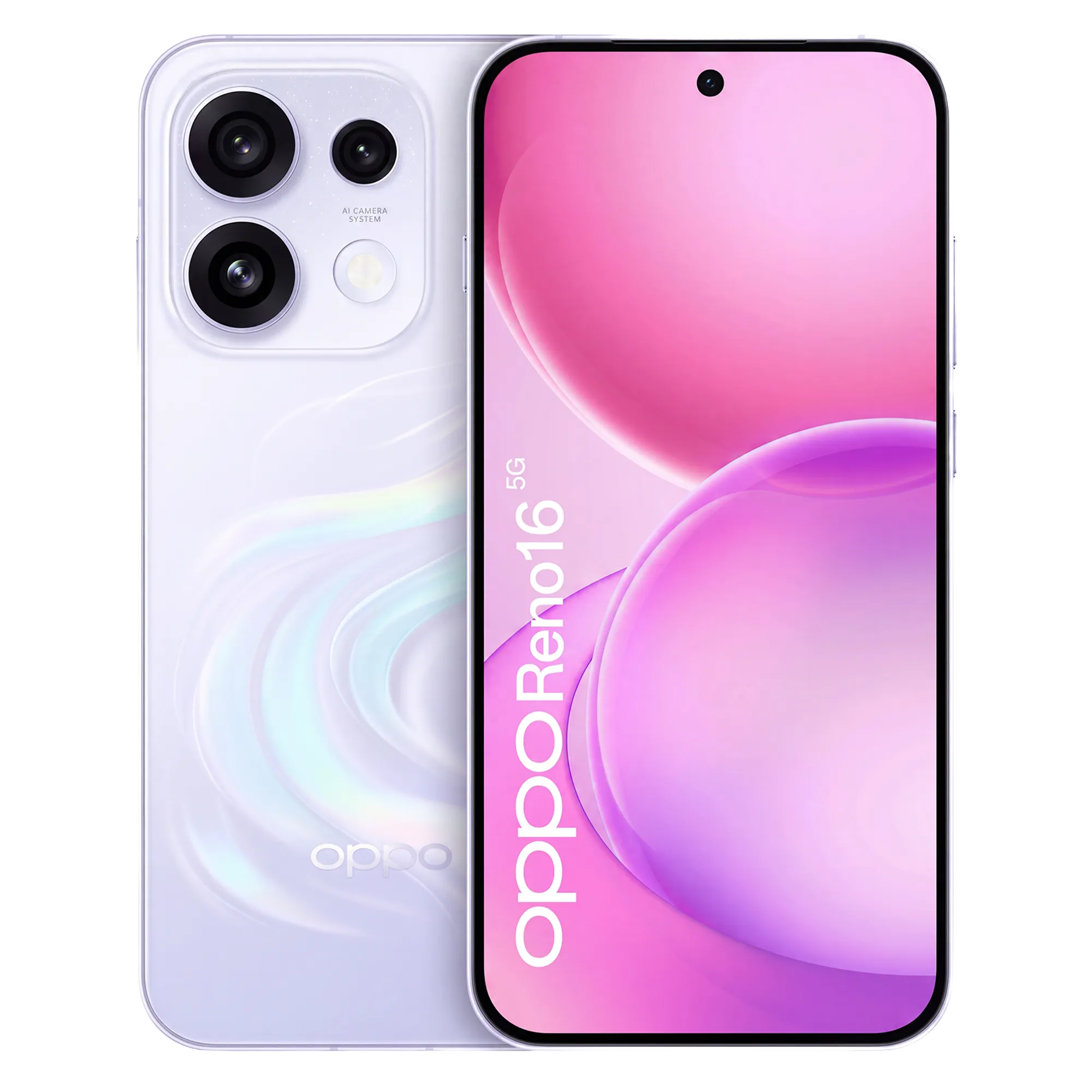 OPPO Reno16 - Dream Purple front and back