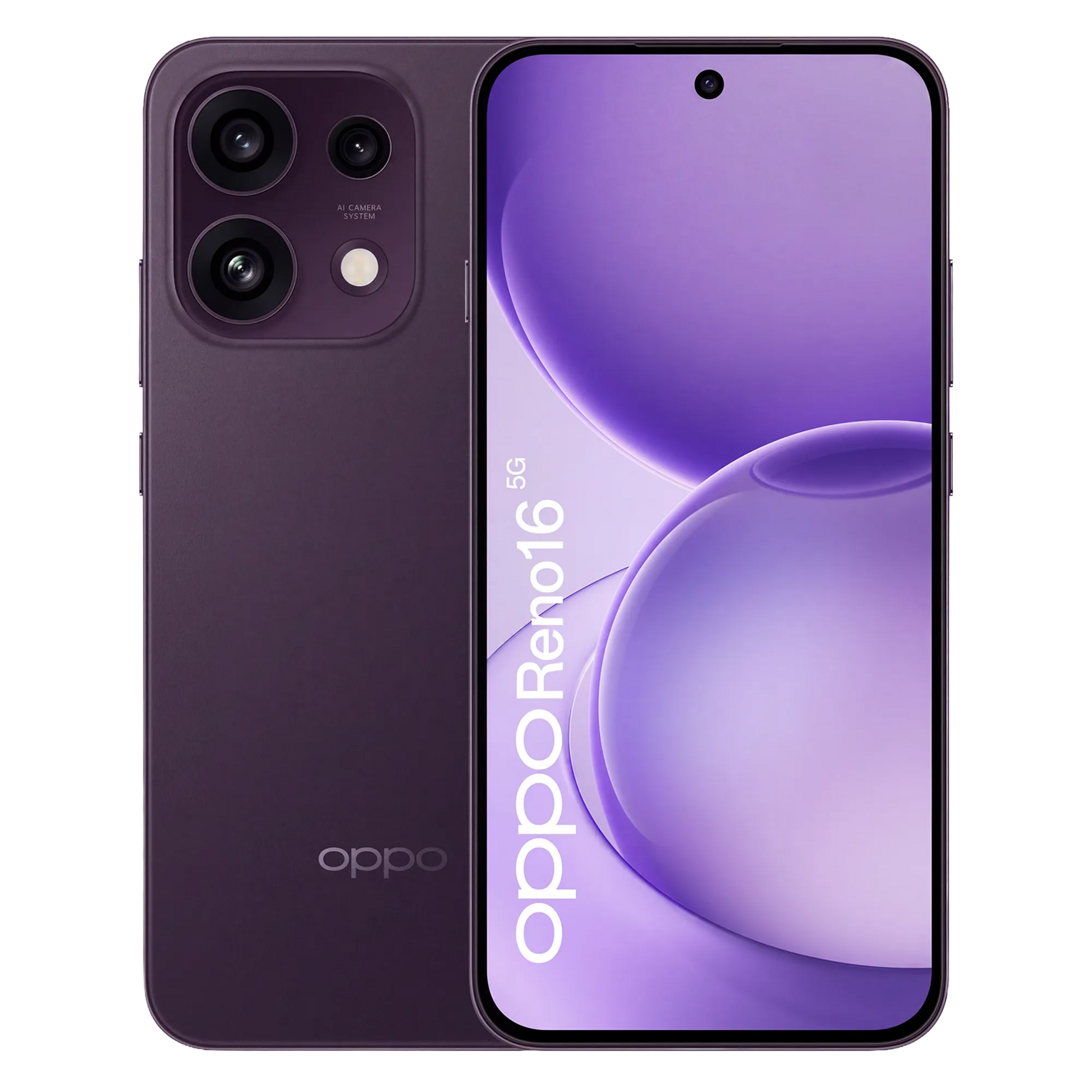 OPPO Reno16 - Twilight Violet front and back