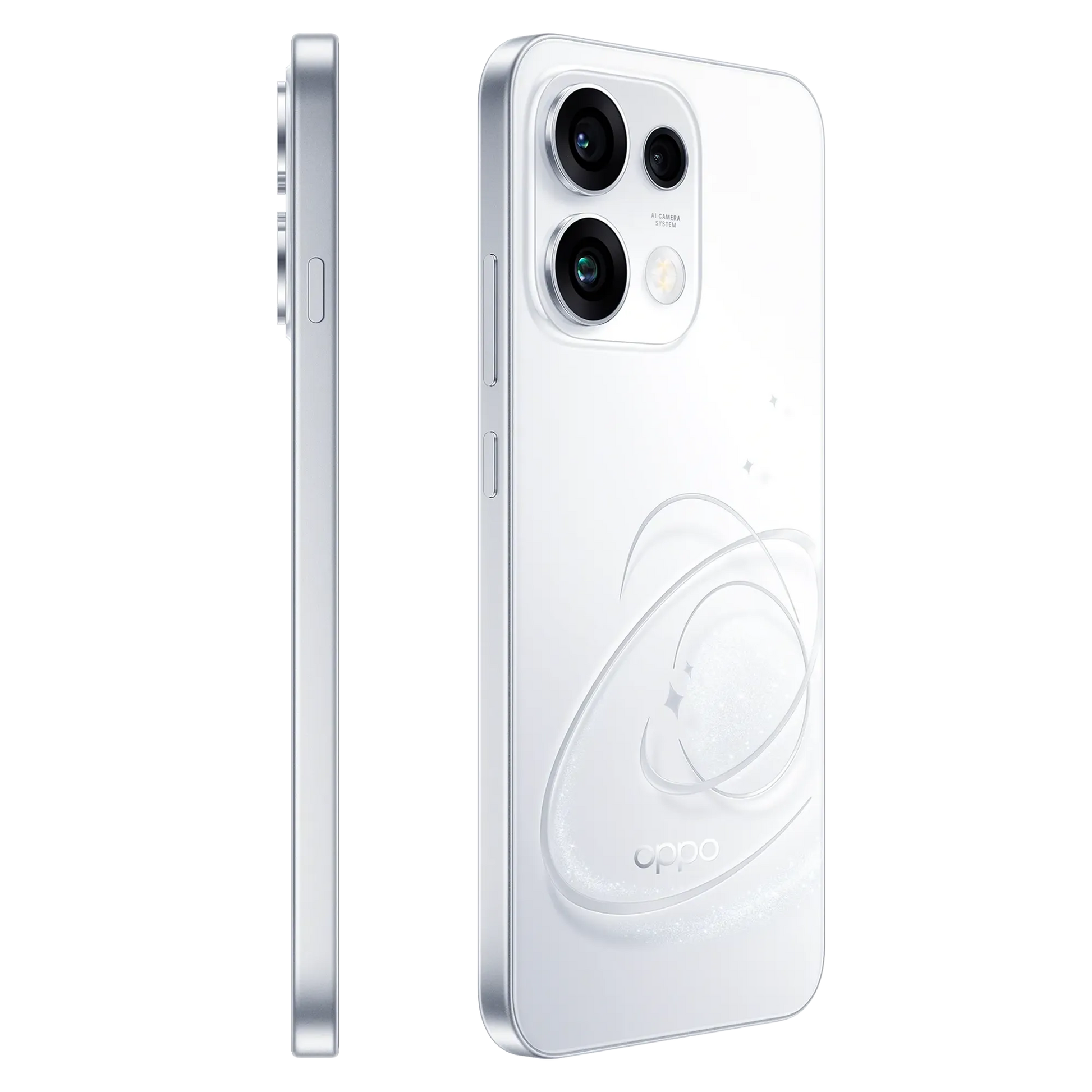 OPPO Reno16 - Pop White back and side