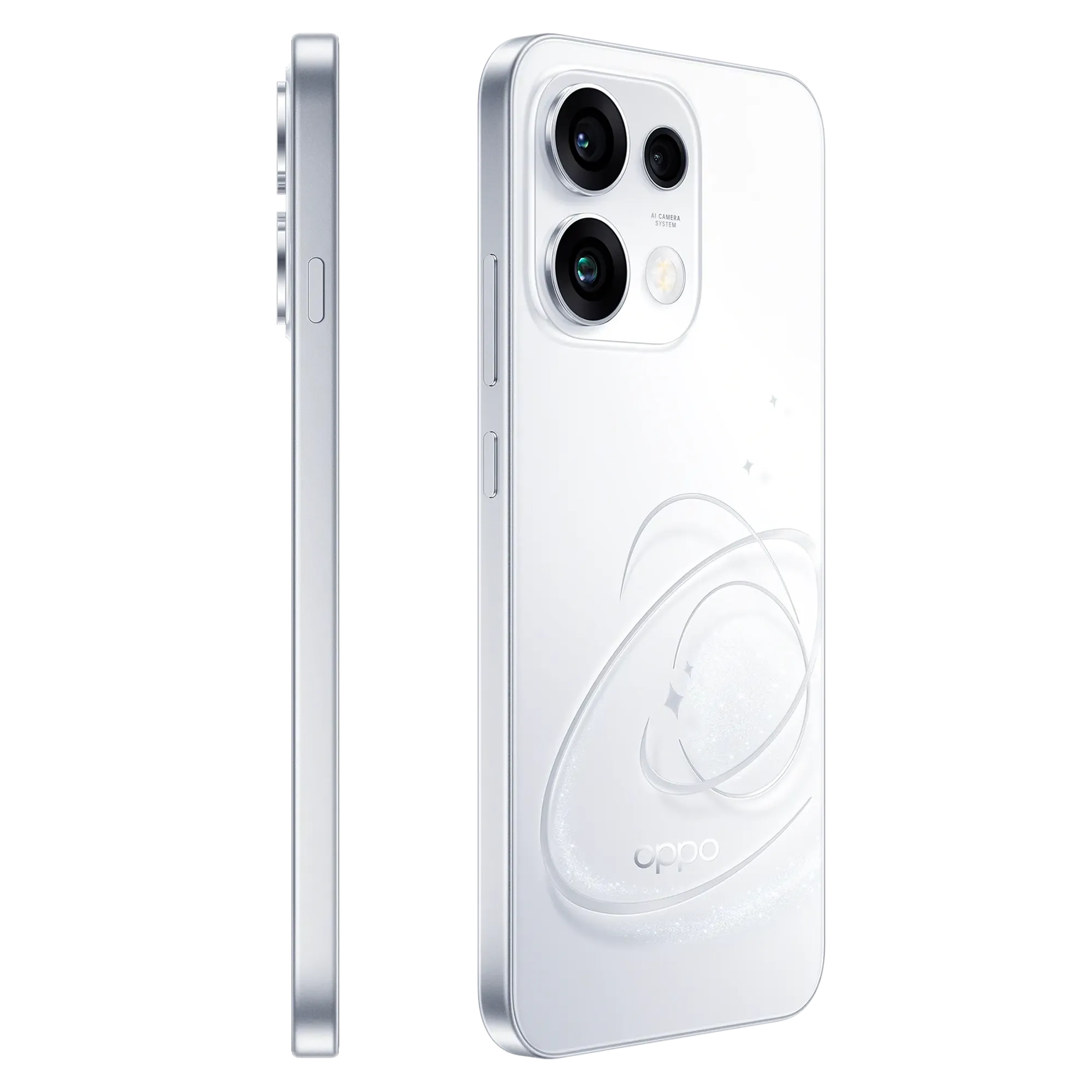 OPPO Reno16 - Pop White back and side
