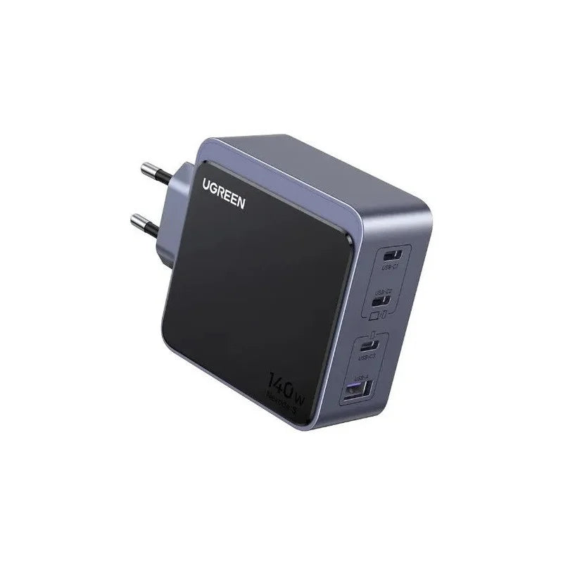 UGREEN 140W GaN Tech, 4 Ports Charger for Phones, Tablets, Laptops & MacBooks with Smart power adjustment