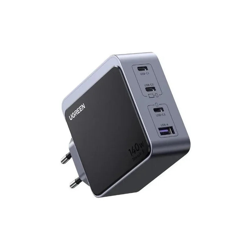UGREEN 140W GaN Tech, 4 Ports Charger for Phones, Tablets, Laptops & MacBooks with Smart power adjustment
