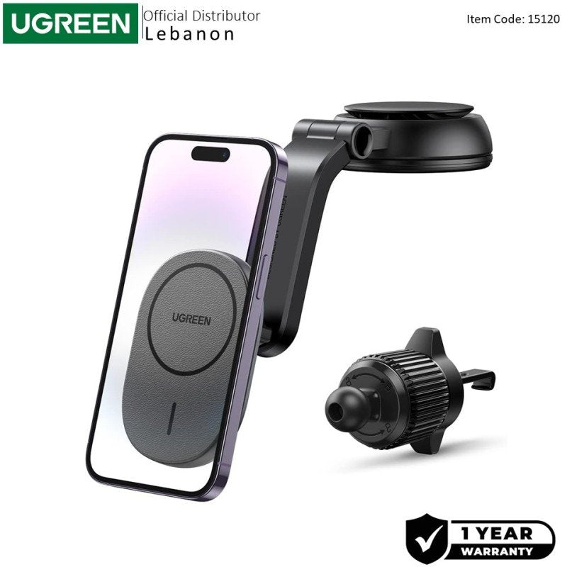 UGREEN CD345 2-in-1 Magnetic Wireless Car Charger