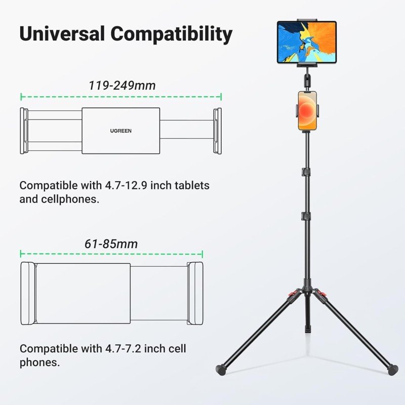 UGREEN LP585 with phone and tablet mounted