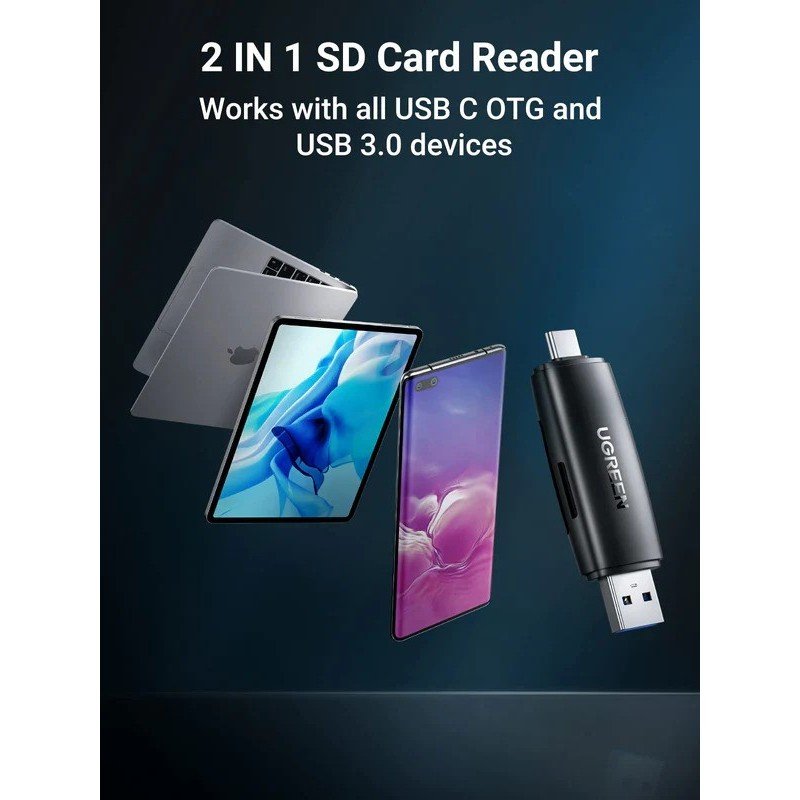 UGREEN CM304 Card Reader - both connectors