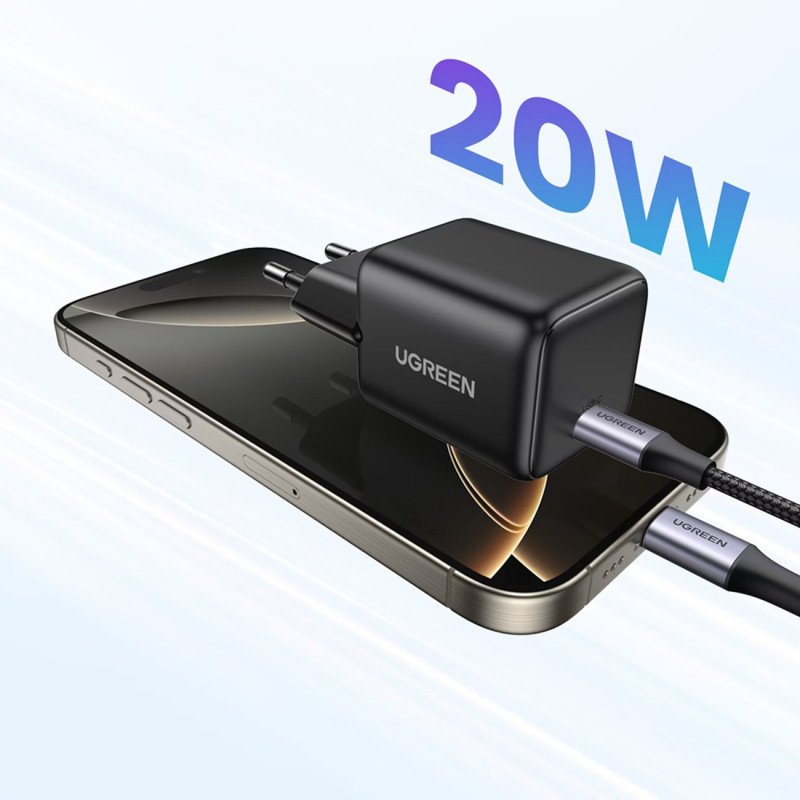 UGREEN 20W GaN Tech Chip Smart Fast Charger for Phones, Tablets &amp; iPads