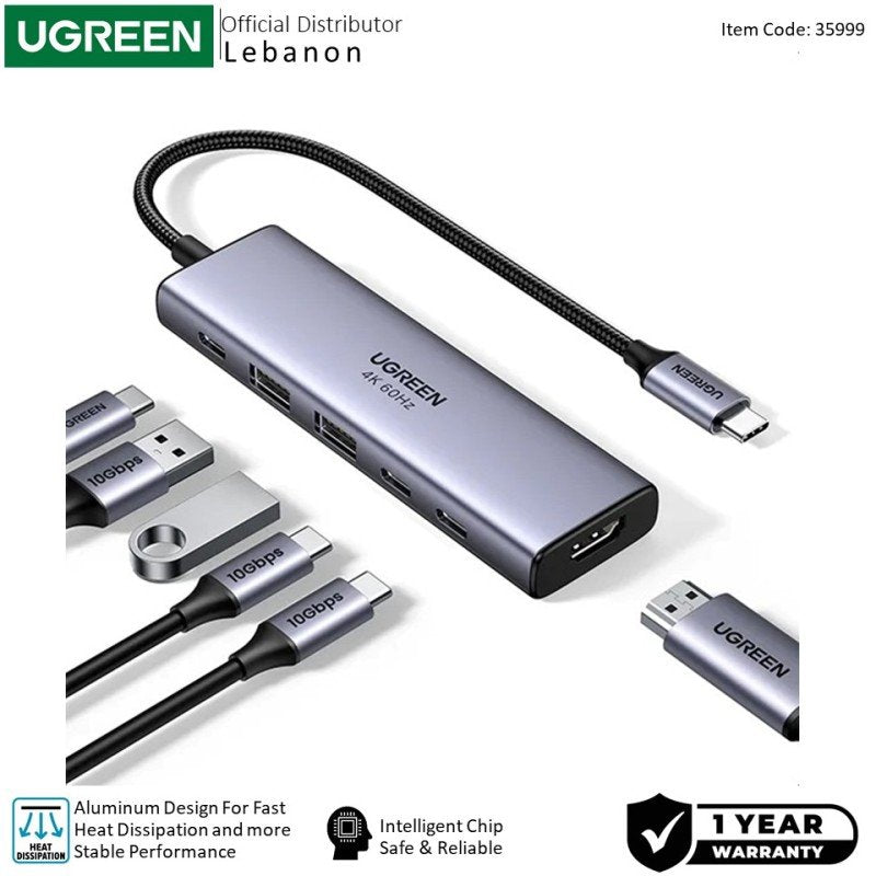 UGREEN CM511 6-in-1 USB-C Hub Docking Station