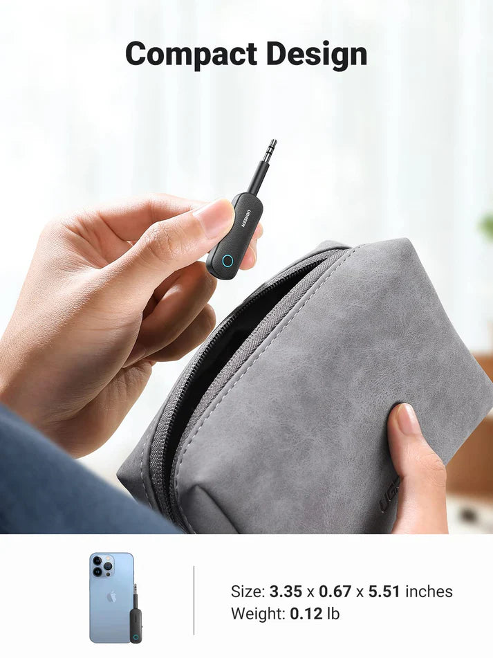 UGREEN 2 in 1 Bluetooth 5.0 Dual Mode Transmitter and Receiver, Dual Pairing, Built-in Battery