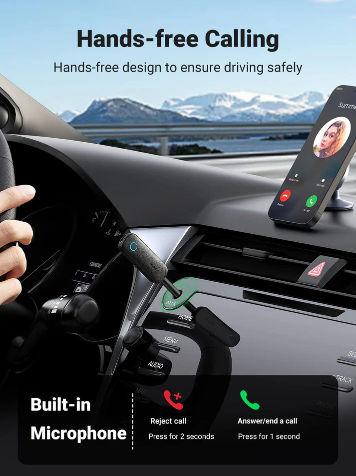 UGREEN 2 in 1 Bluetooth 5.0 Dual Mode Transmitter and Receiver, Dual Pairing, Built-in Battery