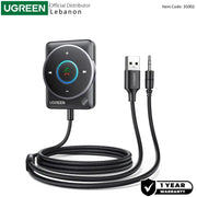 UGREEN Bluetooth 5.4 Car Aux Adapter – Noise-Cancelling, Stable Connection, and Dual Device Support