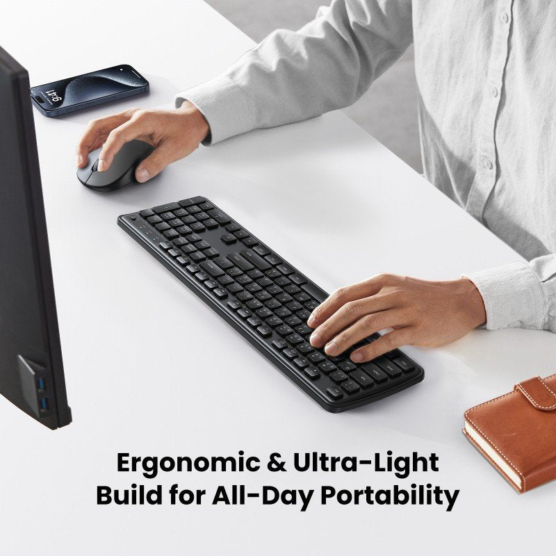 UGREEN Wireless Eng/Arabic Keyboard & Mouse Combo
