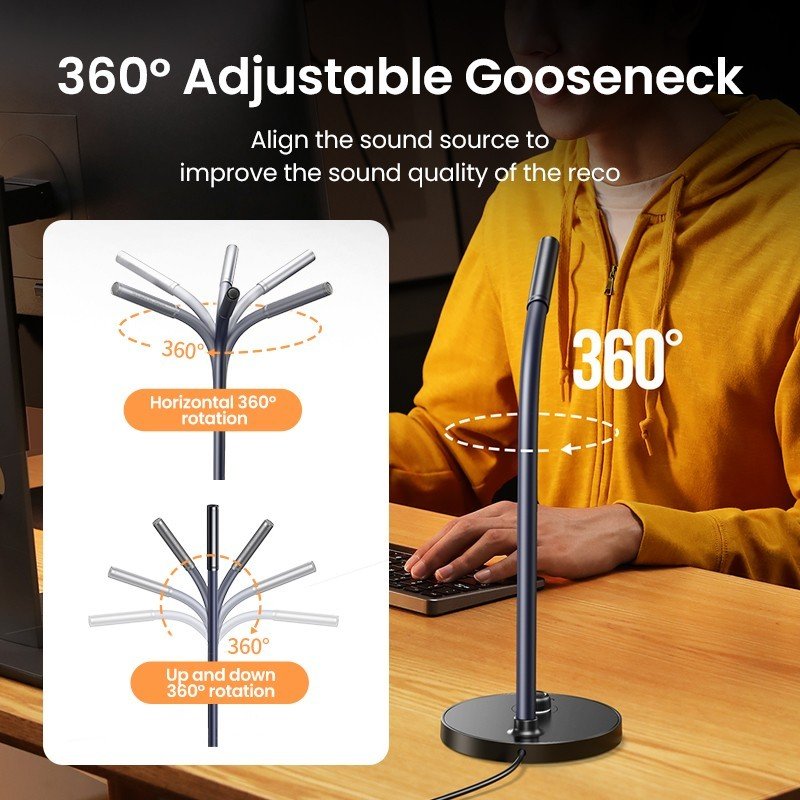 UGREEN Desktop USB Microphone for Online Learning, Meetings & Live Streaming