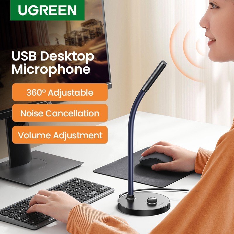 UGREEN Desktop USB Microphone for Online Learning, Meetings & Live Streaming