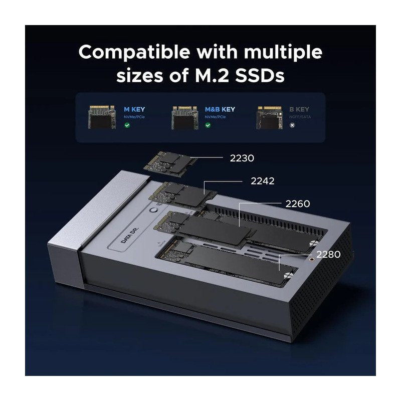 UGREEN CM847 Dual-Bay NVMe SSD Enclosure - top view