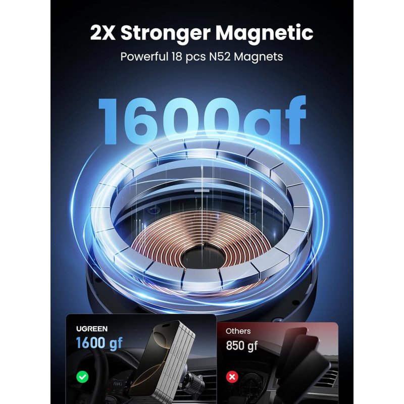 UGREEN W708 15W fast wireless charging
