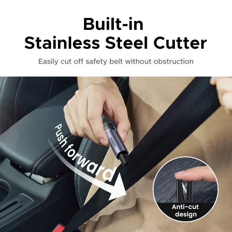 UGREEN Emergency Car Window Breaker & Seatbelt Cutter – Life-Saving Safety Tool - LP821 35347
