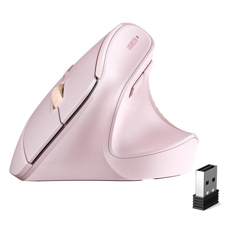 UGREEN M571P Ergonomic Vertical Mouse - Pink