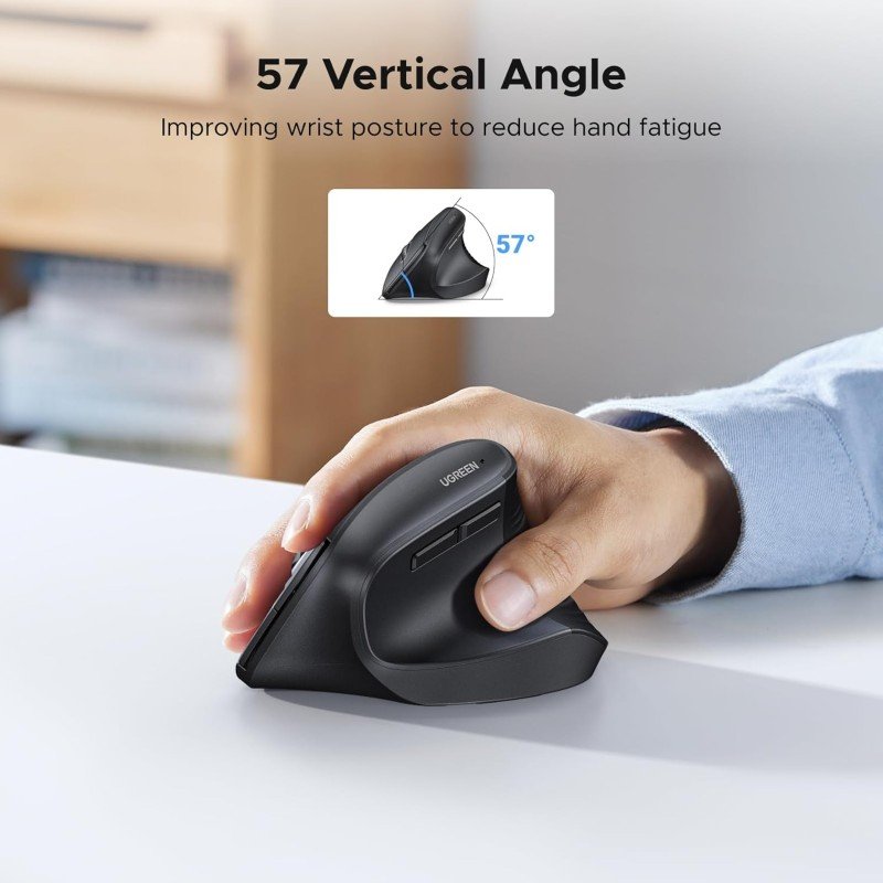 UGREEN M571P Ergonomic Vertical Mouse - Black