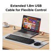 UGREEN MK330 Wired Eng/Arabic Keyboard and Mouse Combo