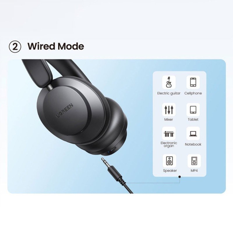 UGREEN HiTune Max3 Wireless Over-Ear Headphones, Active Noise Cancelling, 3D Spatial Audio, Up to 60 Hours Battery Life