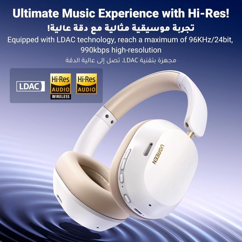 UGREEN HiTune Max5C Hybrid Active Noise Cancelling Wireless Over-Ear Headphones