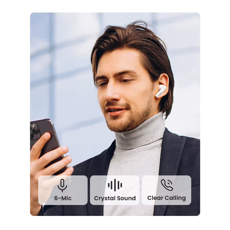 UGREEN HiTune T6S TWS Wireless Earbuds, Hybrid Active Noise Cancellation