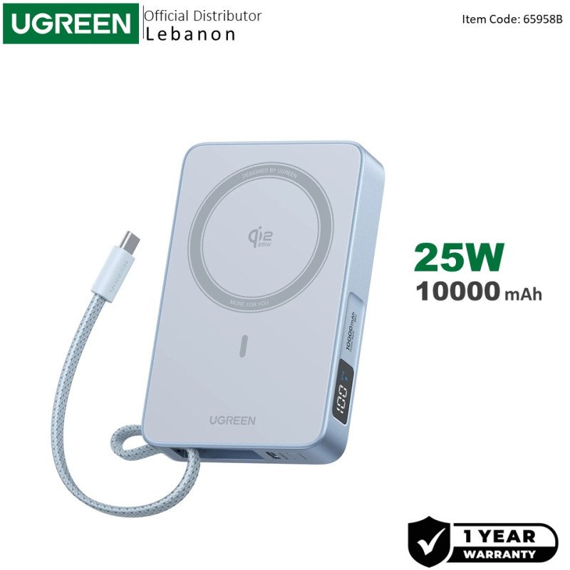 UGREEN MagFlow 10000mAh Magnetic Wireless Power Bank