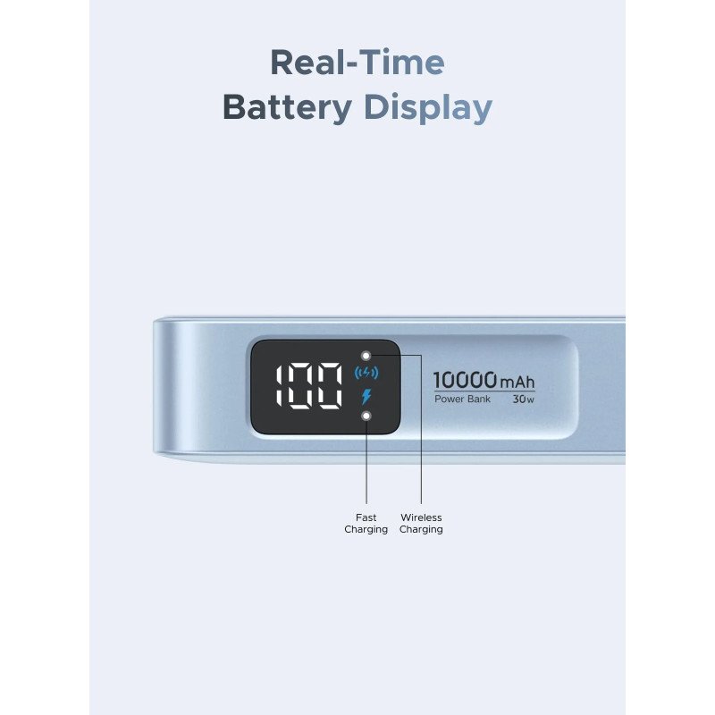 UGREEN MagFlow 10000mAh Magnetic Wireless Power Bank, Qi2 25W Certified, MagSafe Compatible