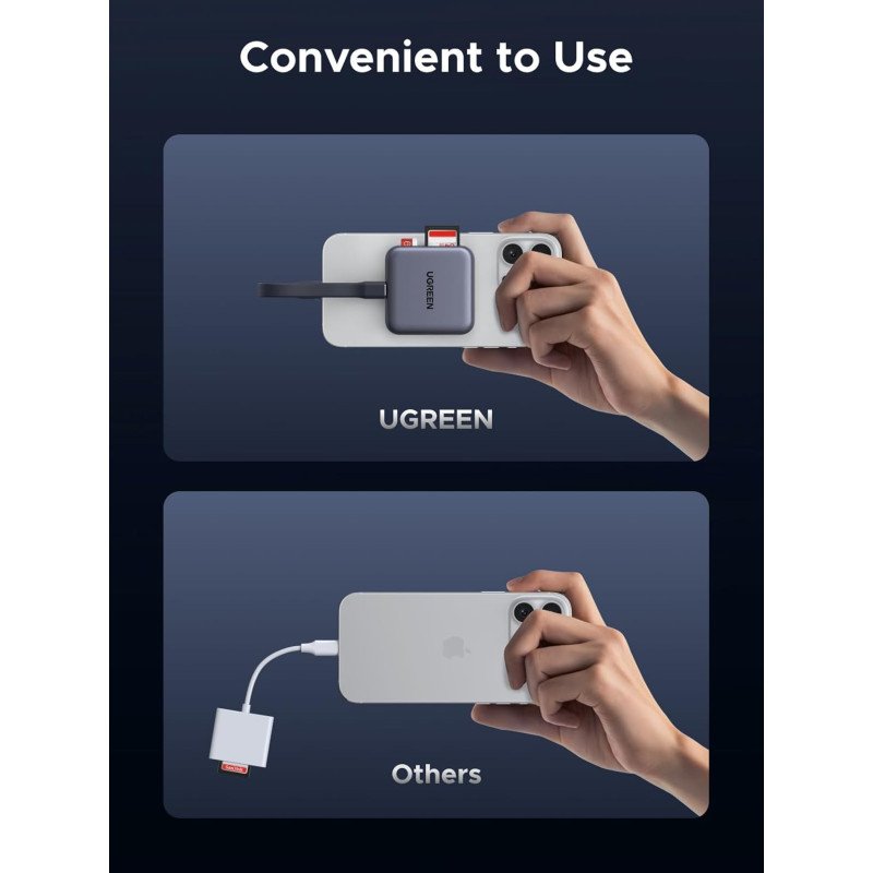 UGREEN CM898 Card Reader - size reference