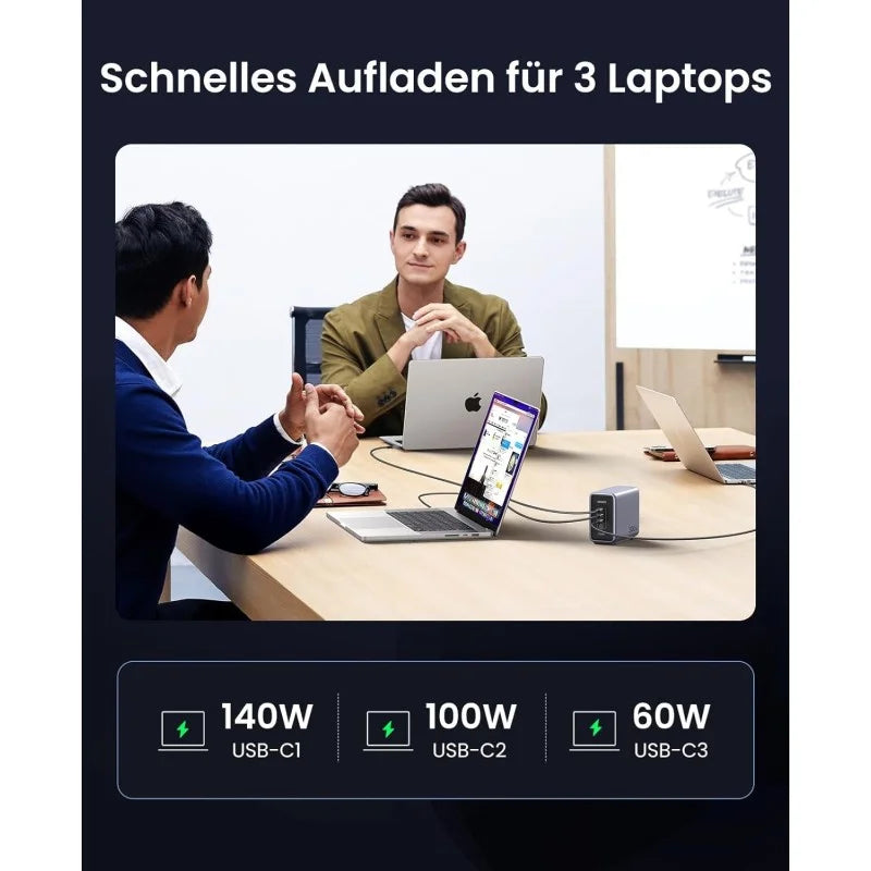 UGREEN NEXODE 300W GaNInfinity Chip, 5 Ports Charger for Phones, Tablets, Ipads, Laptops & MacBooks
