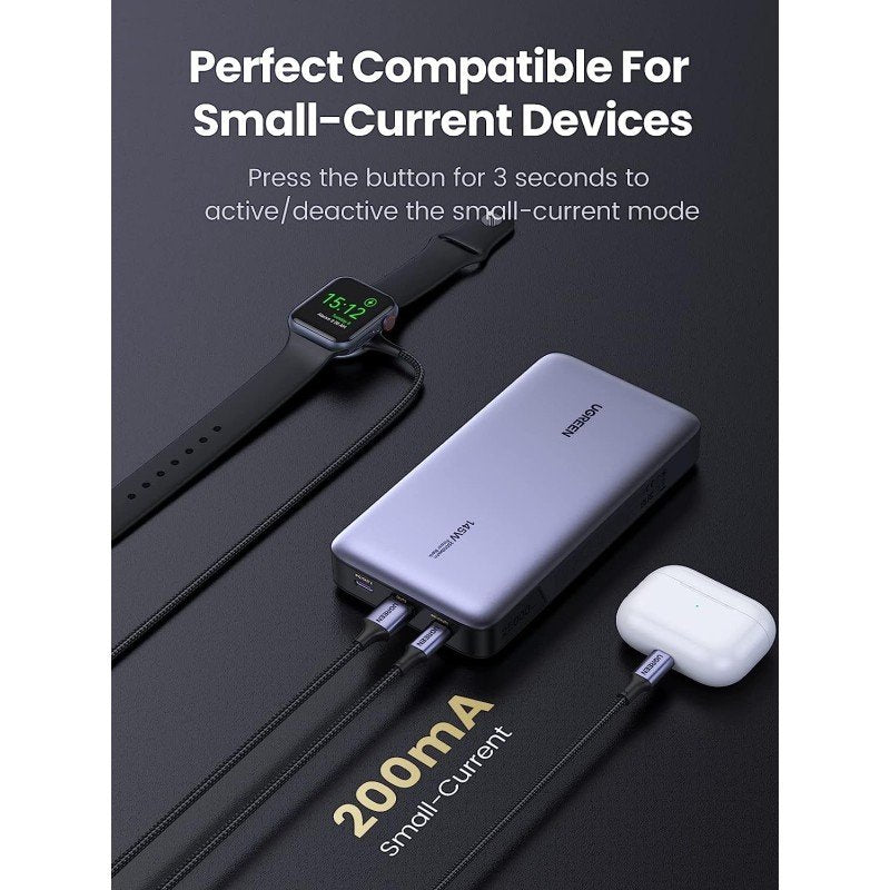 UGREEN Nexode 145W Power Bank, 3 Ports, 25000mAh, Fast Charging for Laptops, MacBooks, Smartphones &amp; Tablets