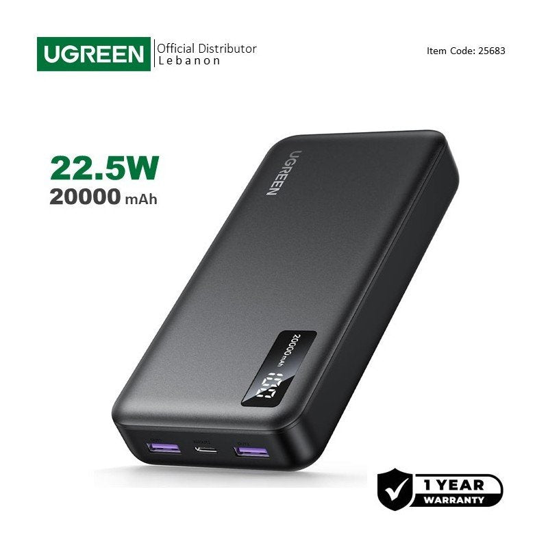 UGREEN 22.5W PD Power Bank 20000mAh