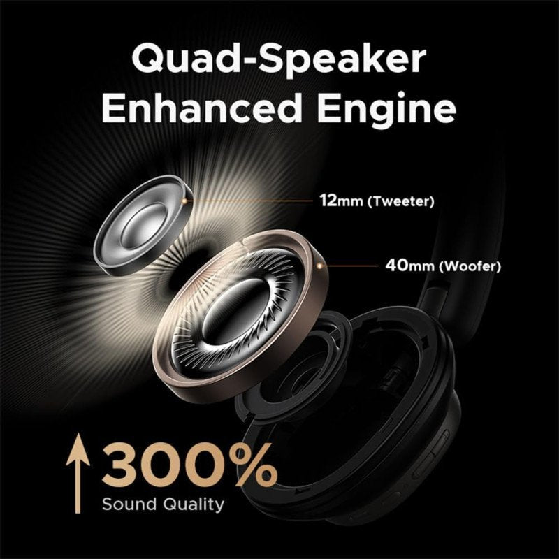 UGREEN Studio Pro Wireless Over-Ear Headphones, Dual Hi-Res &amp; LDAC Audio, 120H Playtime, Adaptive Noise Cancellation