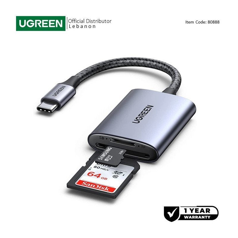 UGREEN CM401 USB-C 2-in-1 Card Reader