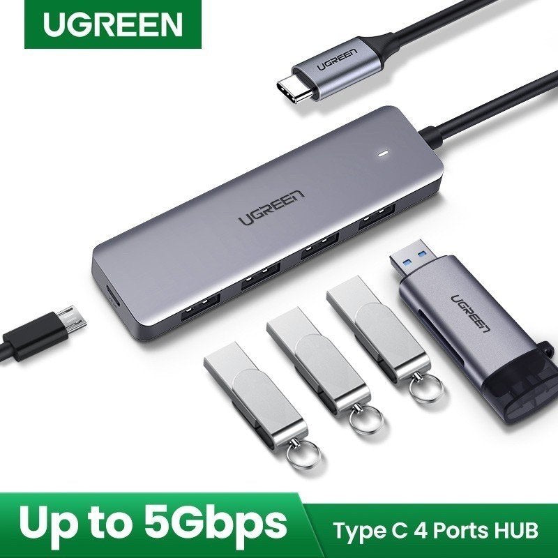 UGREEN CM219 hub ports closeup