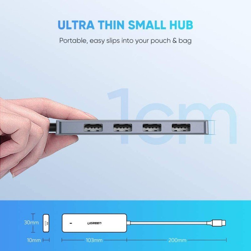 UGREEN CM219 hub angle view